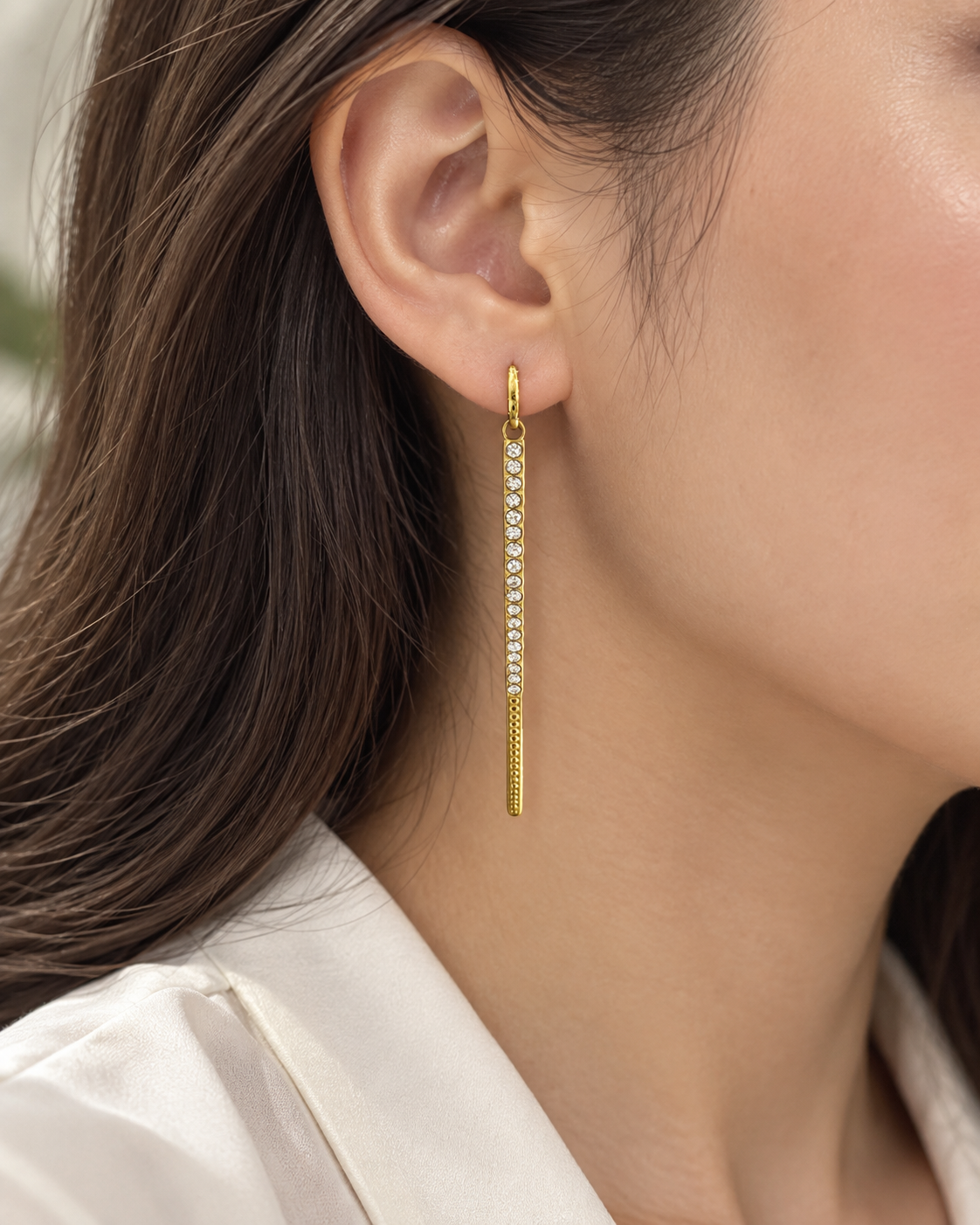 Mogador Crystal – stainless steel σκουλαρίκια