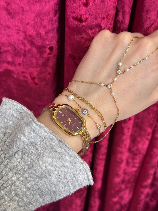 Velvet Garnet - Ρολόι Stainless Steel