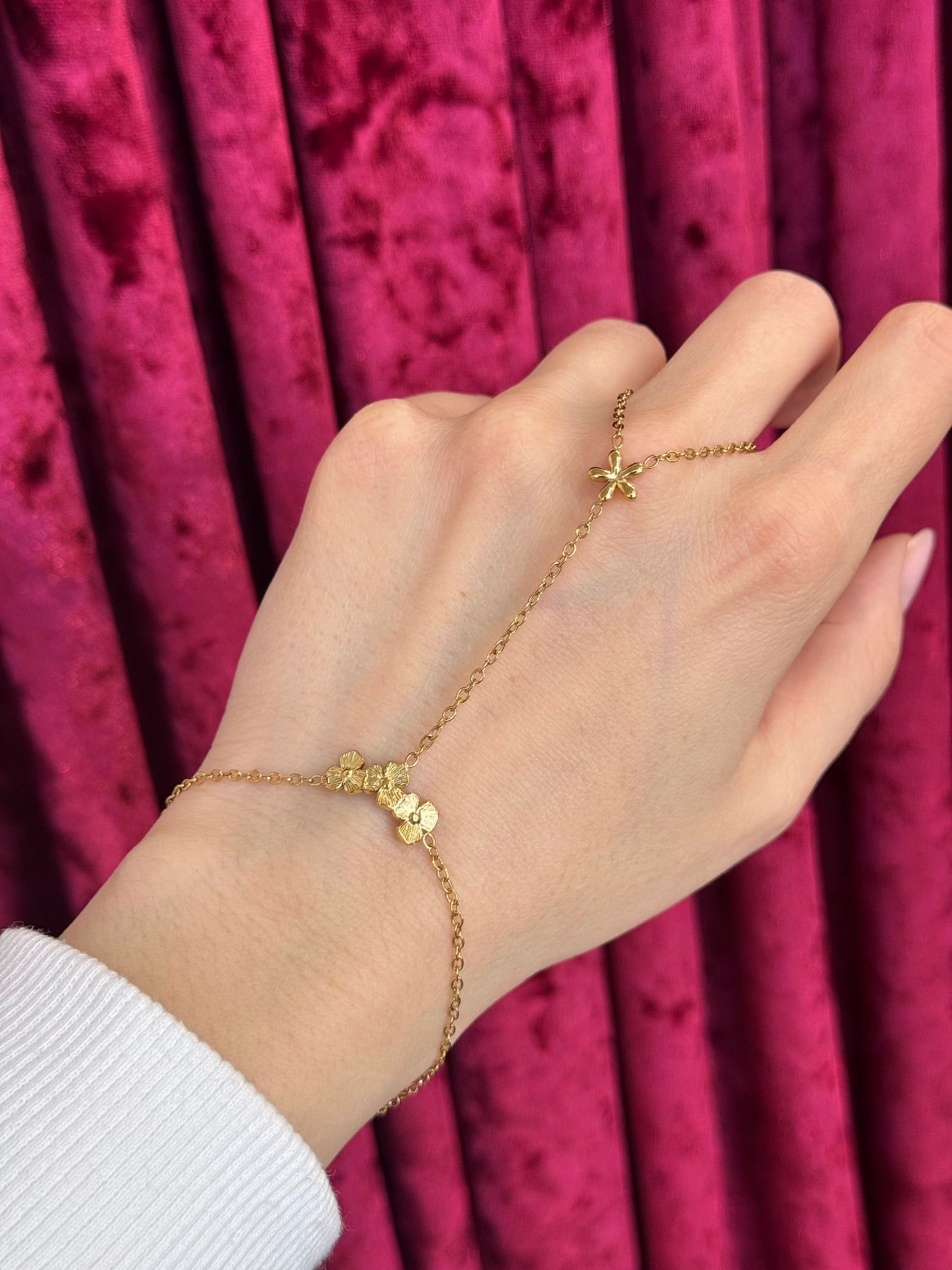 Petals & Posies - Βραχιόλι Δαχτυλίδι Stainless