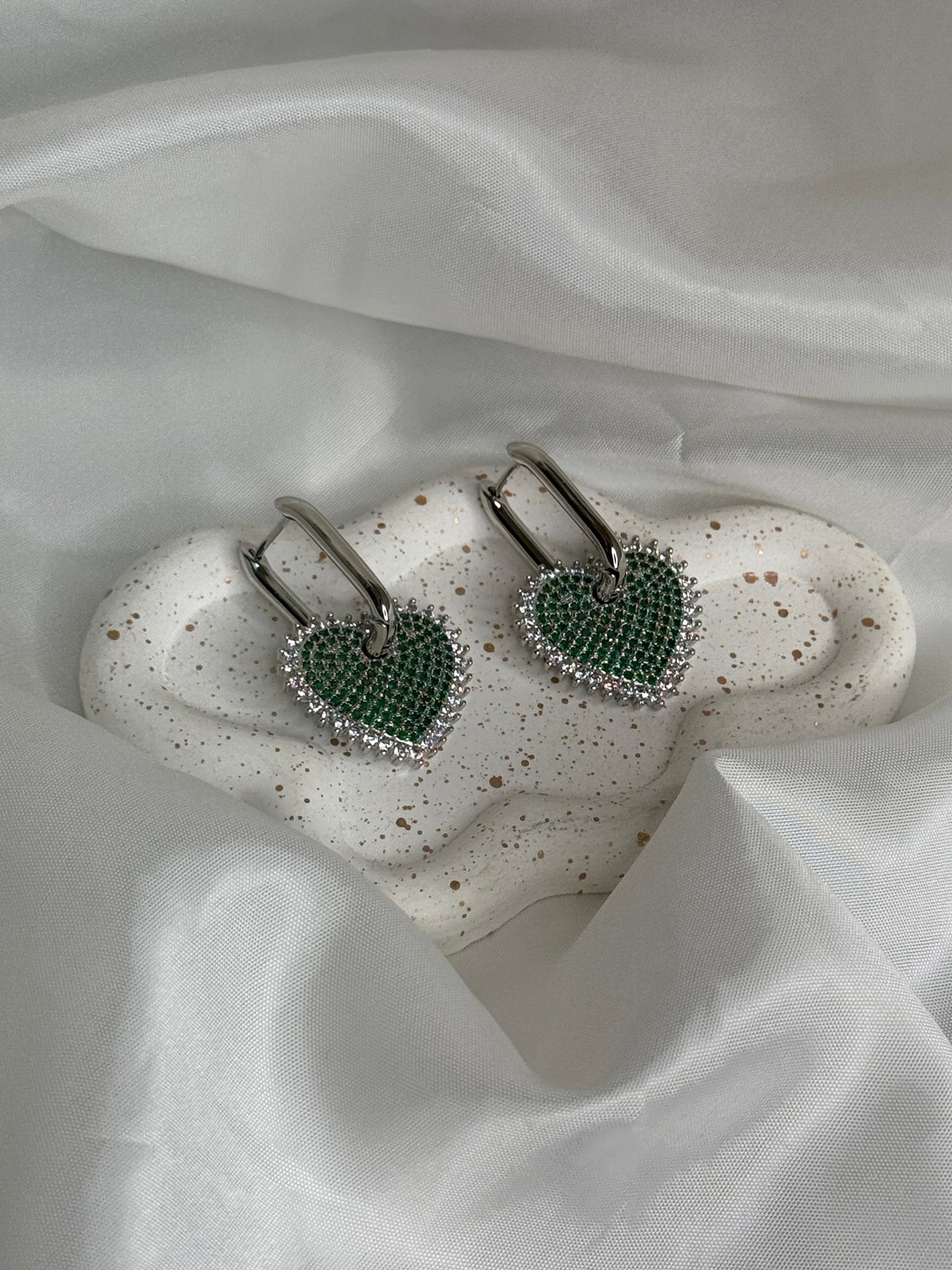 Enchanted Heart - σκουλαρίκια stainless από ανθεκτικό ορείχαλκο