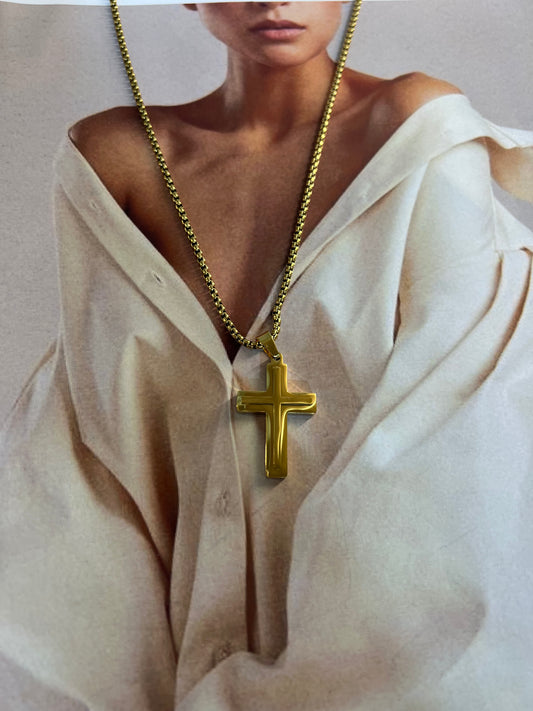 Golden Faith — Χρυσός Σταυρός με Minimal Σχεδιασμό