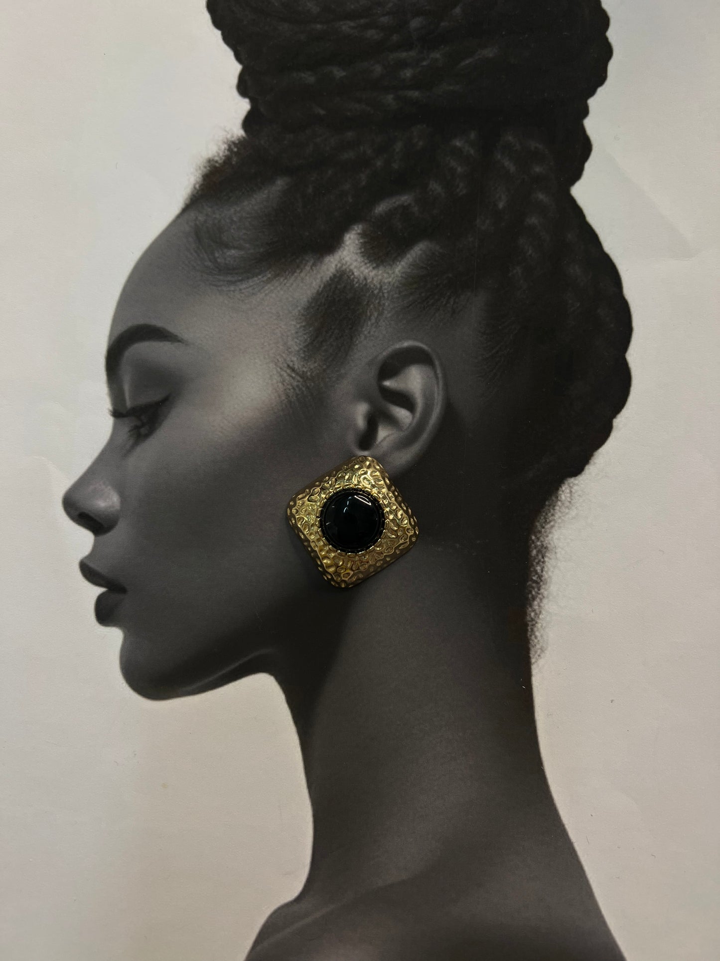 Noir Square – Σκουλαρίκια Stainless Steel