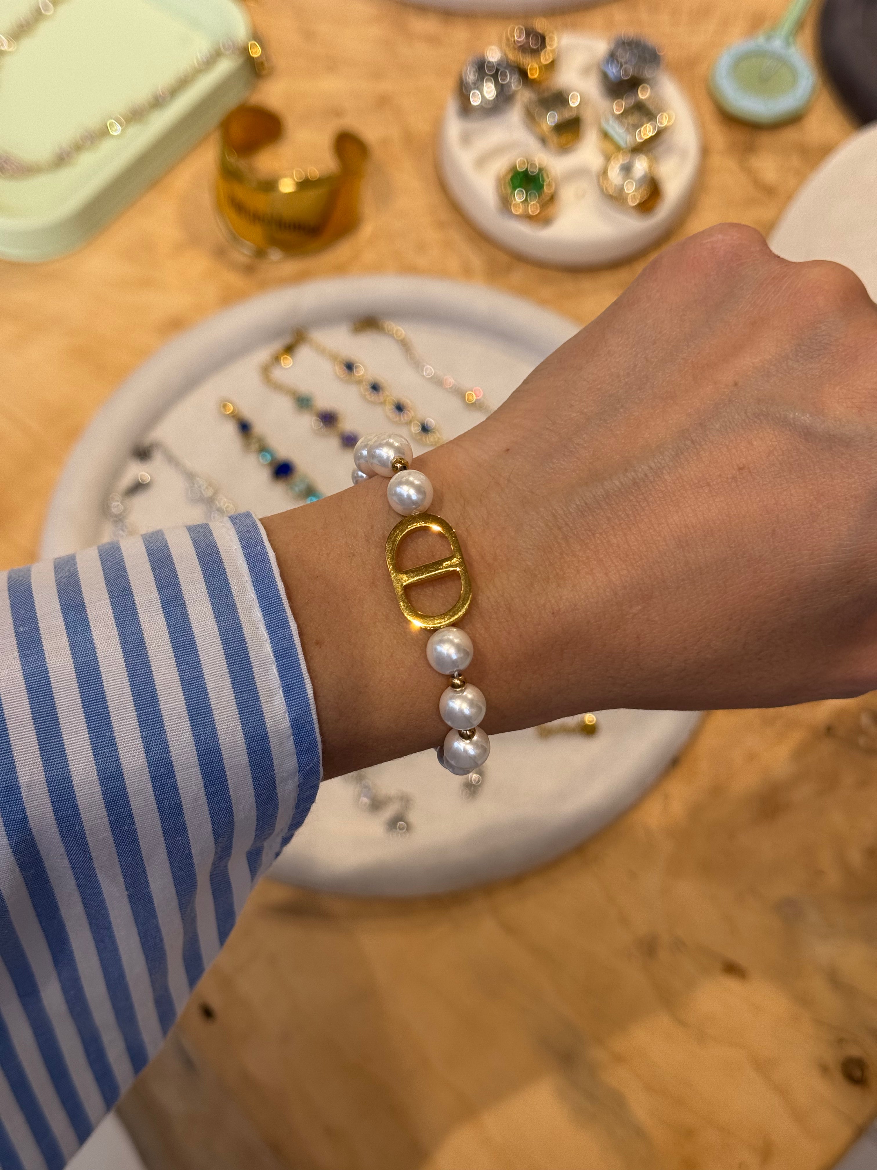 Elite Pearl - βραχιόλι stainless steel