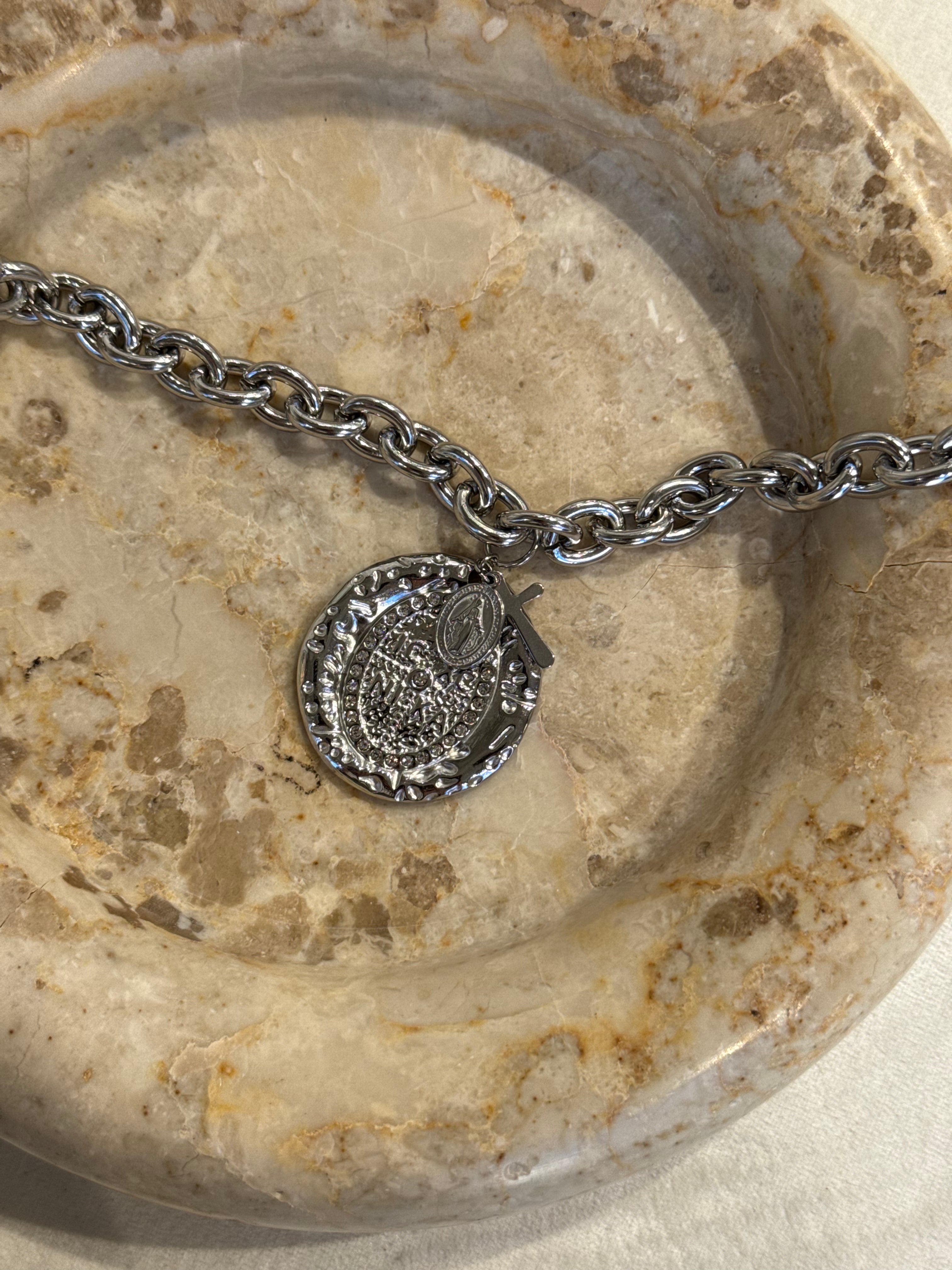 Chunky Medallion - βραχιόλι stainless steel