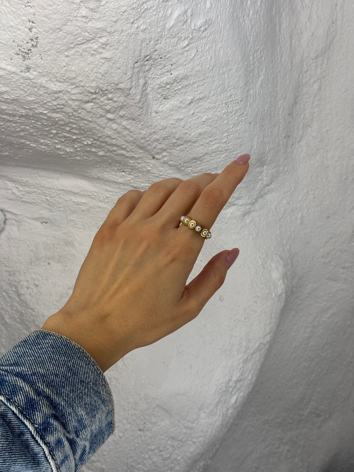 Eternal Pearl Loop - δαχτυλίδι stainless steel