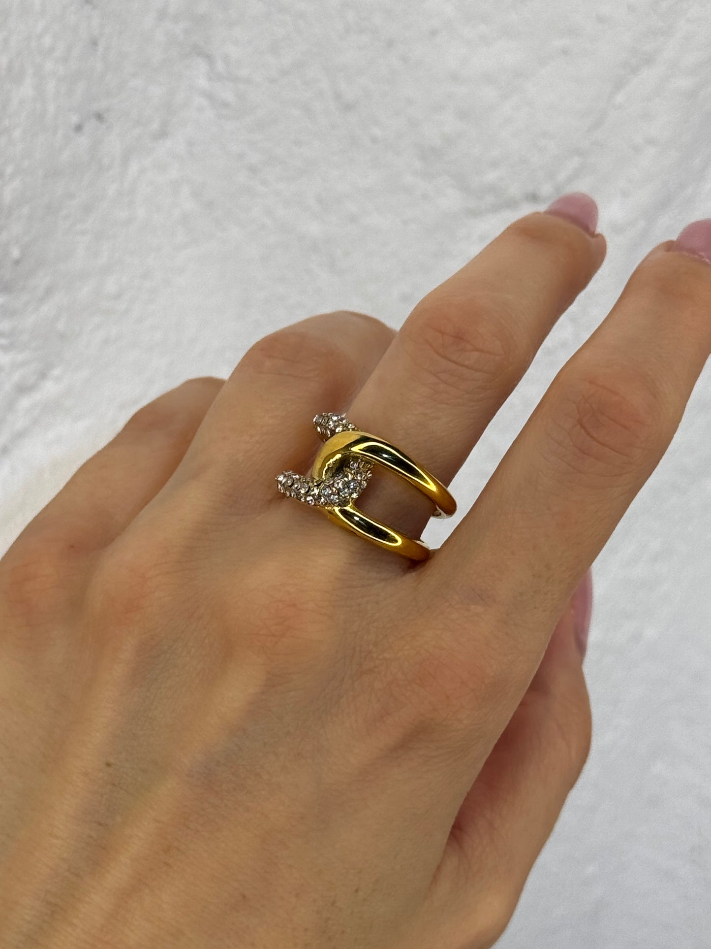 Infinite Glow gold- δαχτυλίδι stainless steel