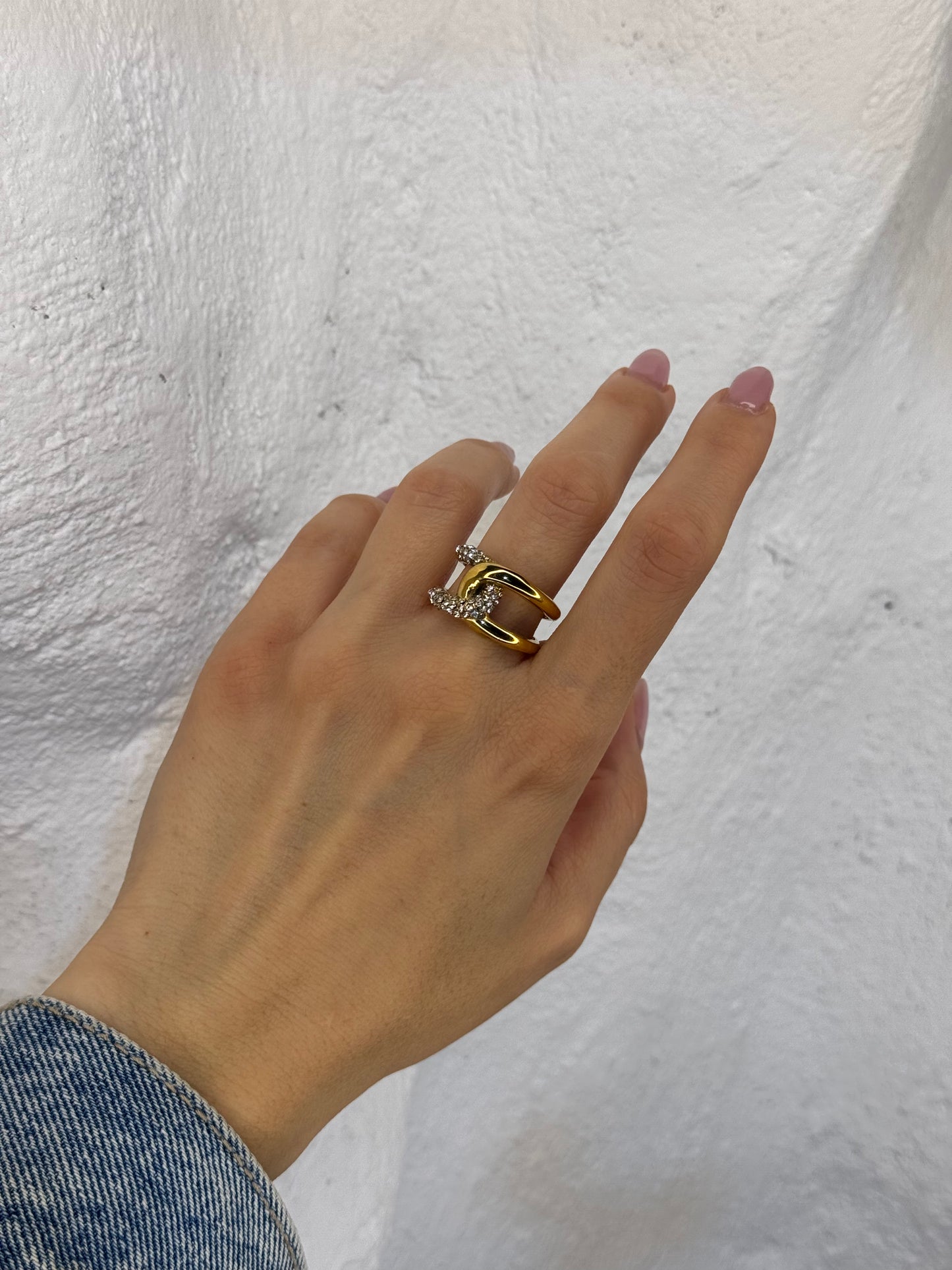 Infinite Glow gold- δαχτυλίδι stainless steel