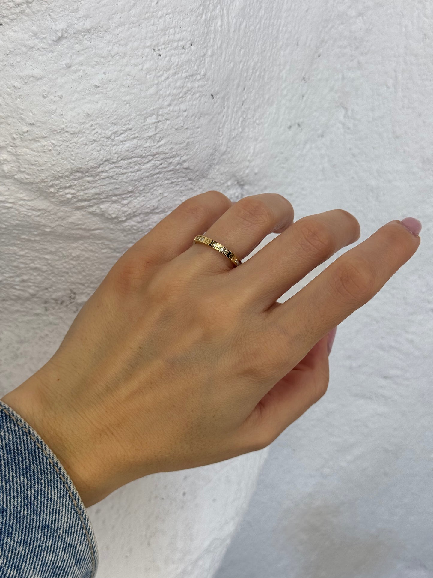 Starlight Orbit gold-δαχτυλίδι stainless steel