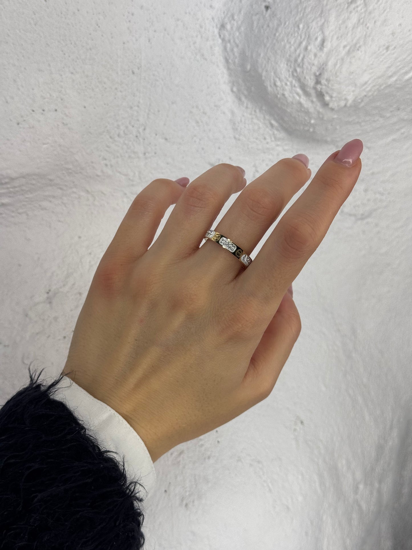 Crystal Row gold– δαχτυλίδι stainless steel