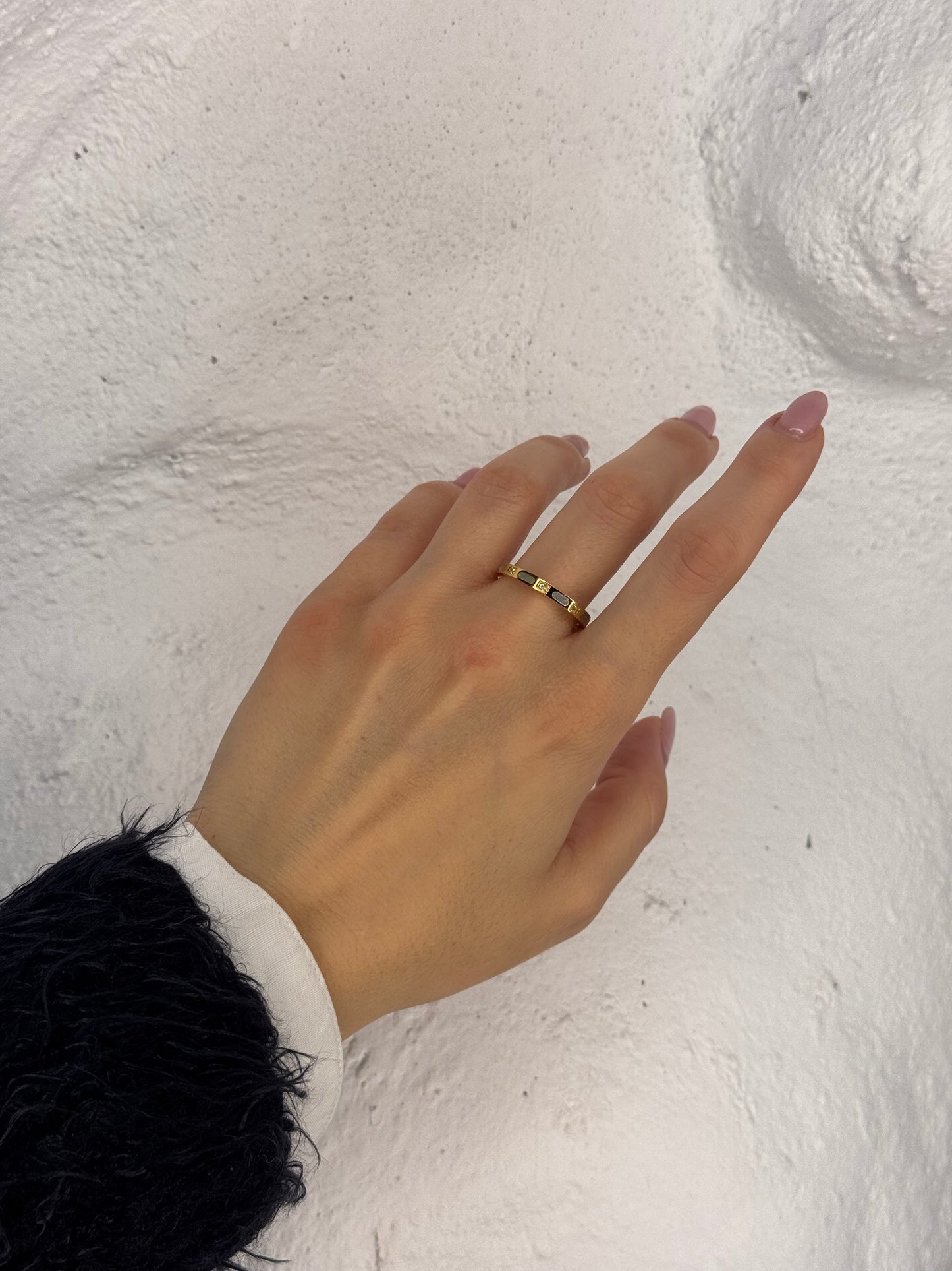 Halo Track gold– δαχτυλίδι stainless steel