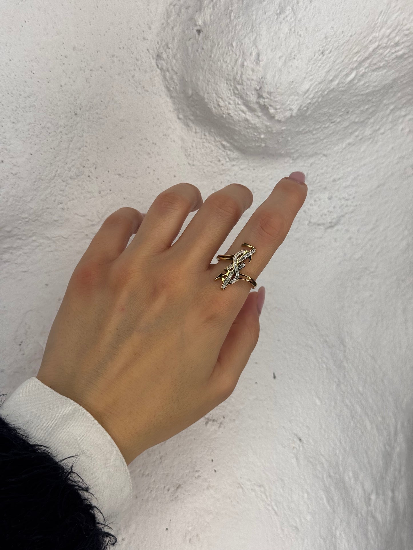 Flare Motion gold– δαχτυλίδι stainless steel