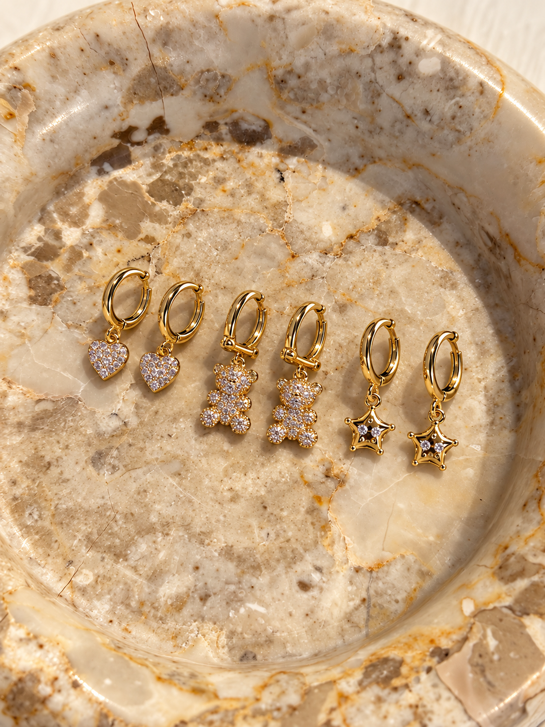 Playful Charms Set - σκουλαρίκια από ανθεκτικό ορείχαλκο