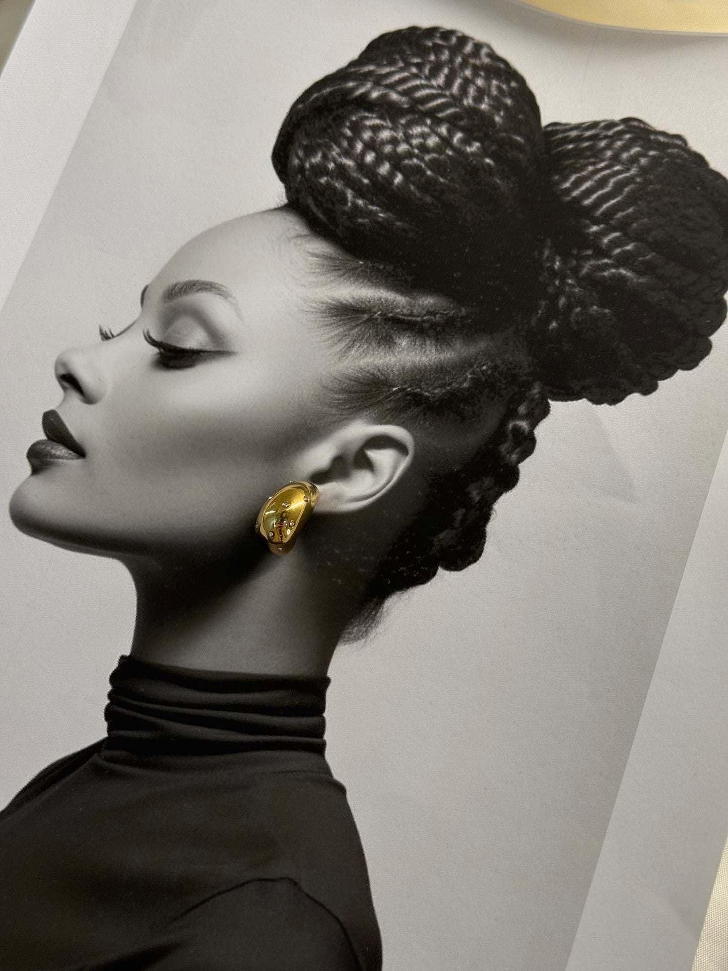 Golden Wave Drop – σκουλαρίκι stainless steel