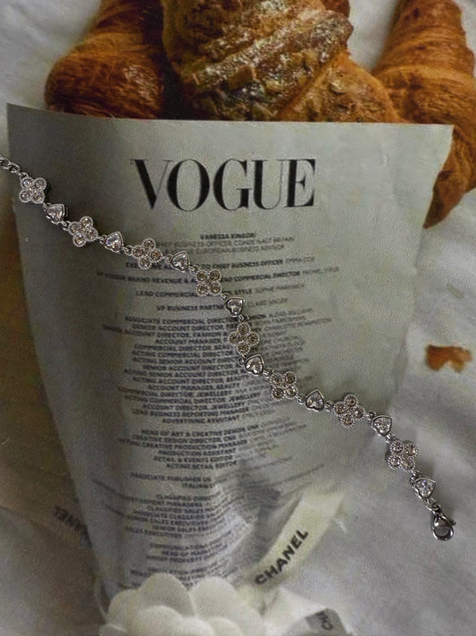 Petite Bloom Hearts – βραχιόλι stainless steel