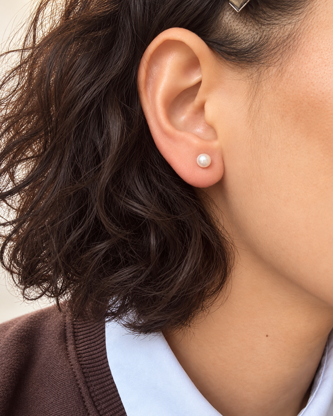 Ethereal Pearl Studs (Small) - σκουλαρίκια stainless steel