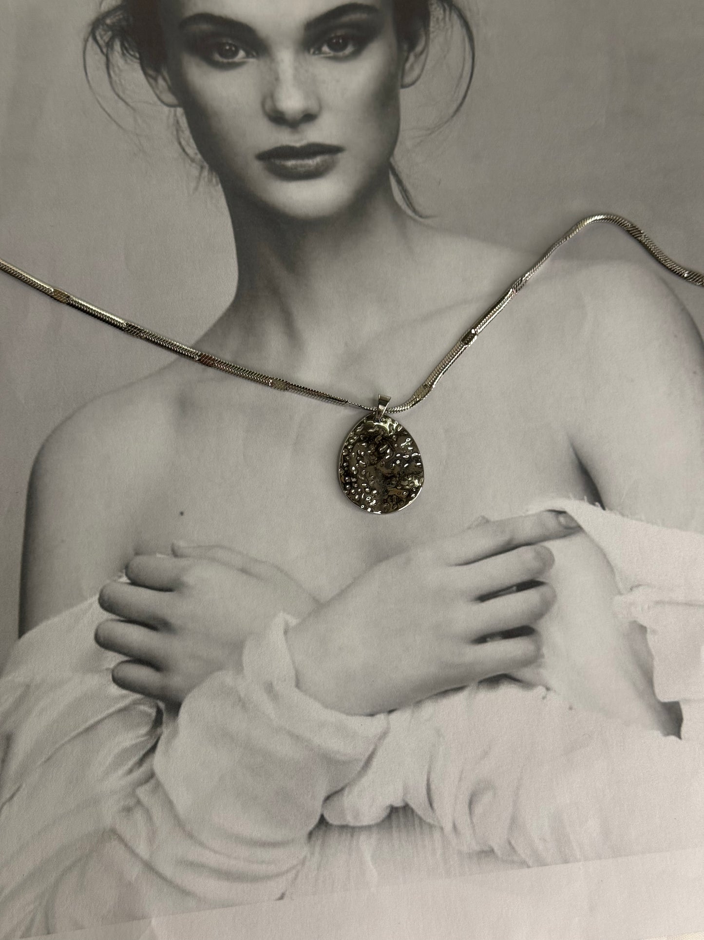 Sculpted Moon – κολιέ stainless steel