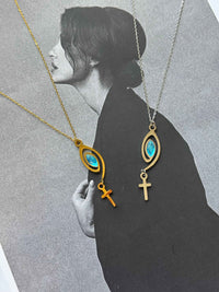 Divine Turquoise Eye – Κολιέ Stainless Steel