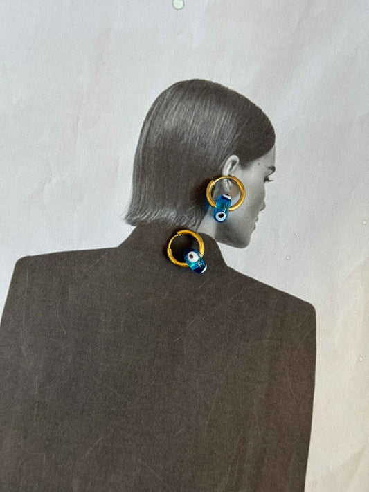 Cyan Huggie - σκουλαρίκια Stainless Steel