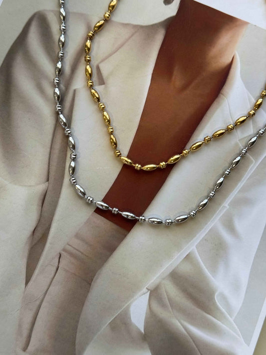 Chunky Olive – Κολιέ Stainless Steel