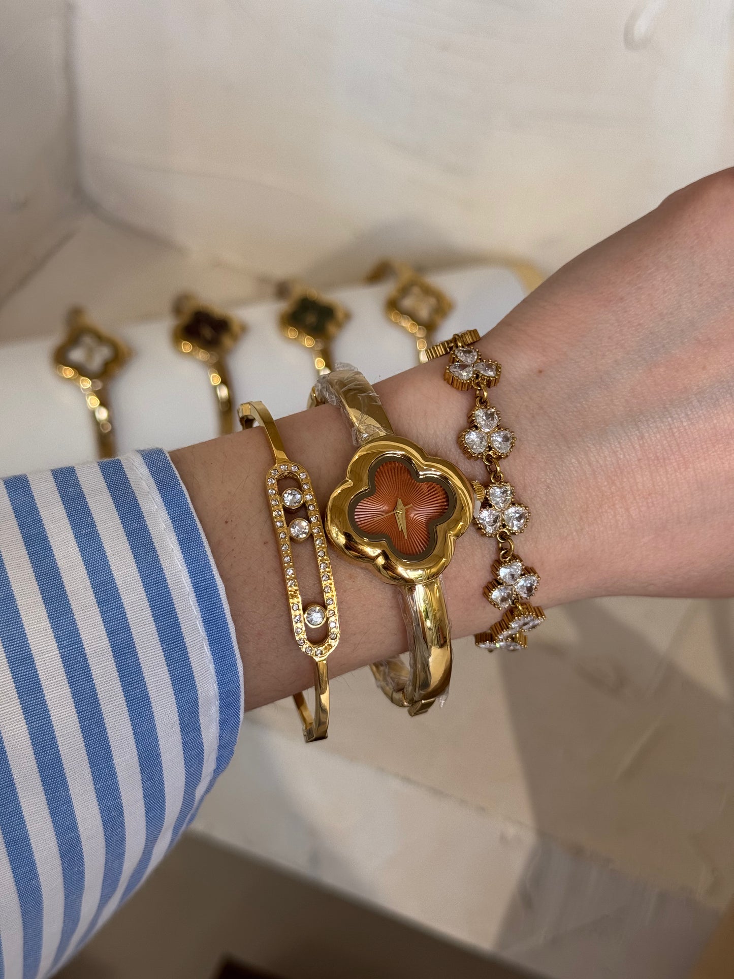 Clover Bangle – Γυναικείο Ρολόι Stainless Steel