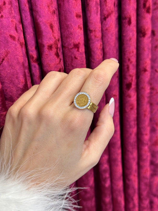 CrownCircle gold – δαχτυλίδι stainless steel