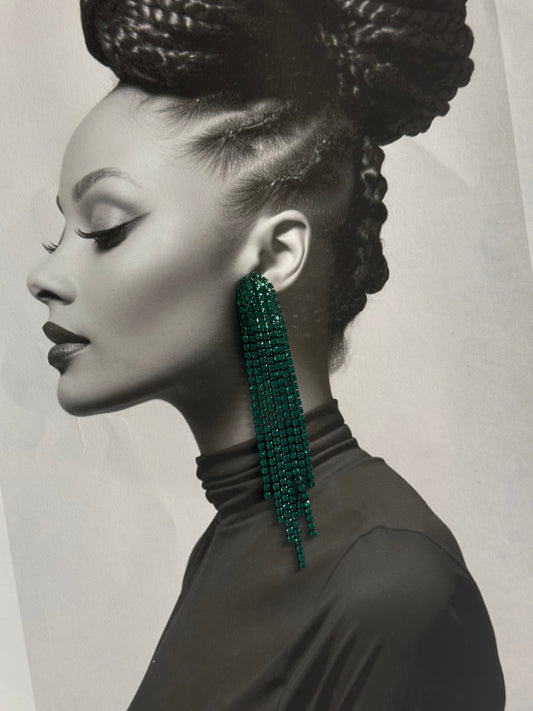 Emerald Cascade – σκουλαρίκι ανθεκτικός ορείχαλκος