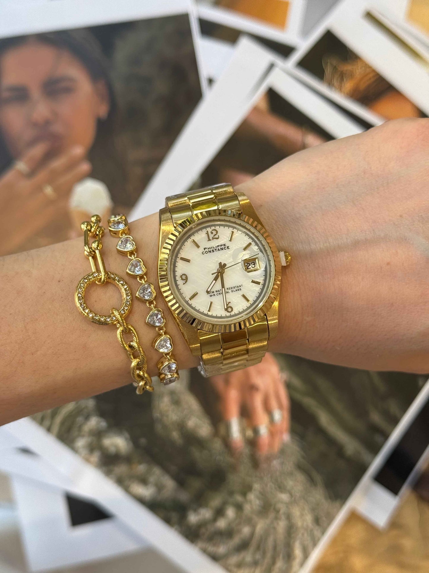 Antoinette Gold (large)– Αδιάβροχο Premium Ατσάλινο Ρολόι Stainless Steel