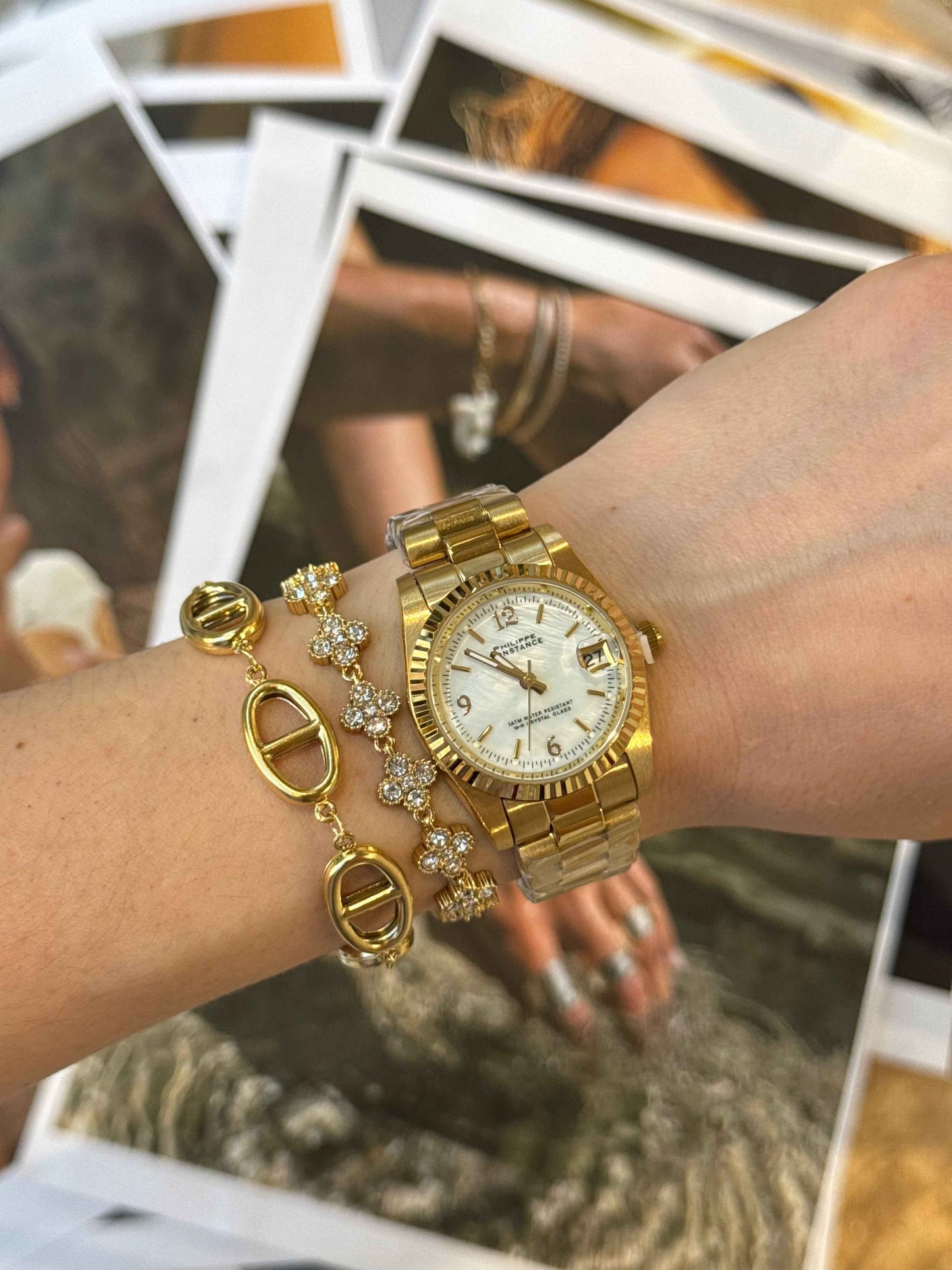 Antoinette Gold (medium)– Αδιάβροχο Premium Ατσάλινο Ρολόι Stainless Steel