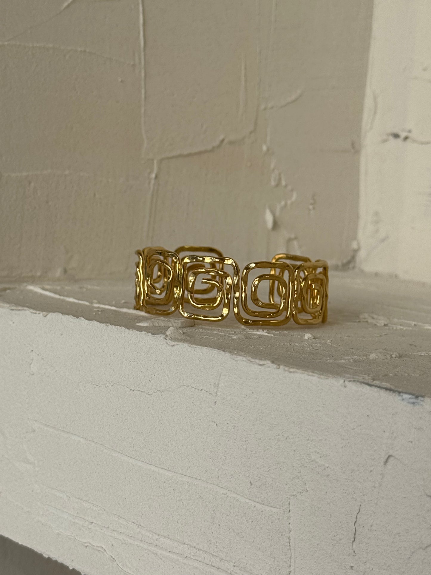 Χειροπέδα "Elsa Ice" – Ατσάλινη Γεωμετρική, Pnoe Studio