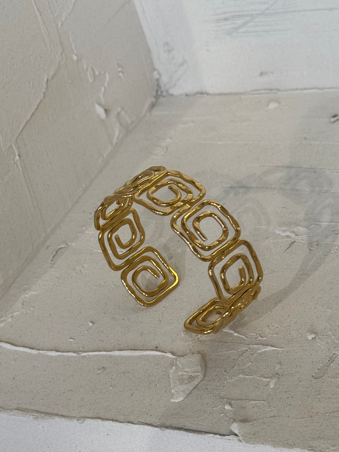 Χειροπέδα "Elsa Ice" – Ατσάλινη Γεωμετρική, Pnoe Studio