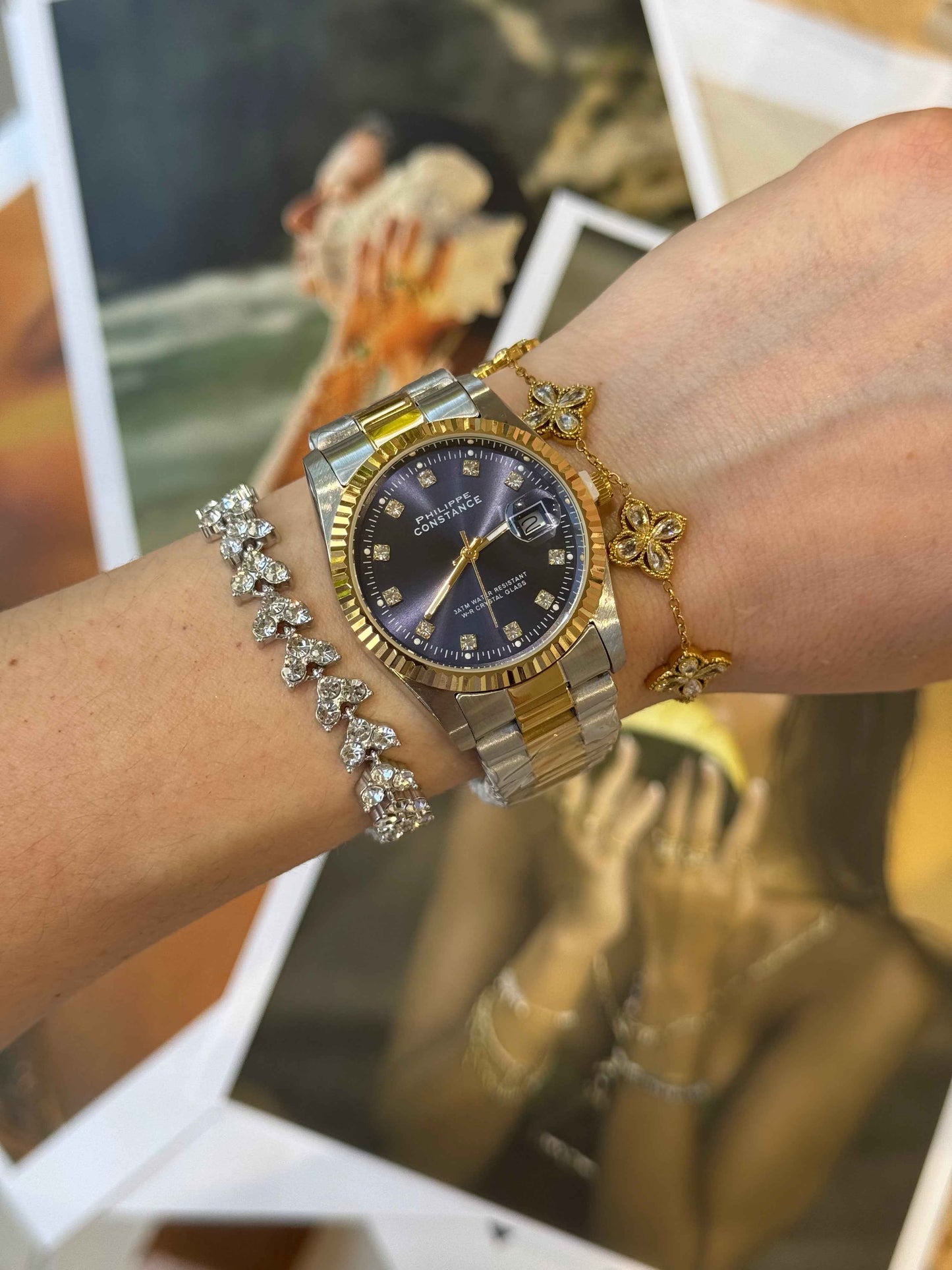 PARIS MIDNIGHT (large) - Αδιάβροχο Premium Ρολόι Stainless Steel