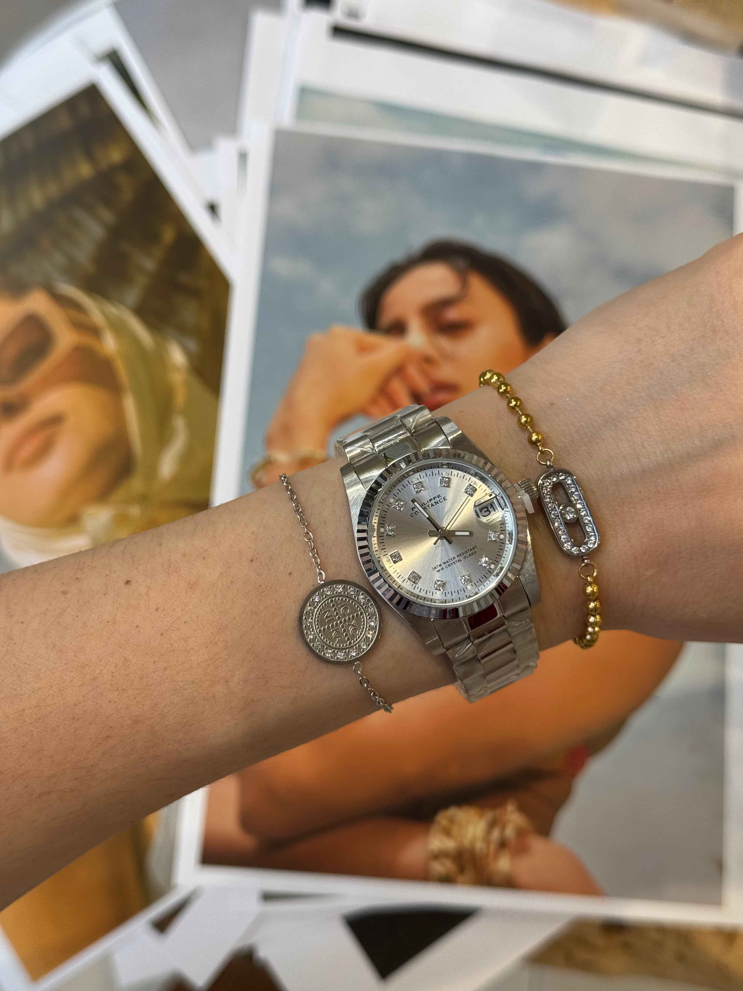 Geneviève Classic (medium) — αδιάβροχο premium Ρολόι Stainless Steel