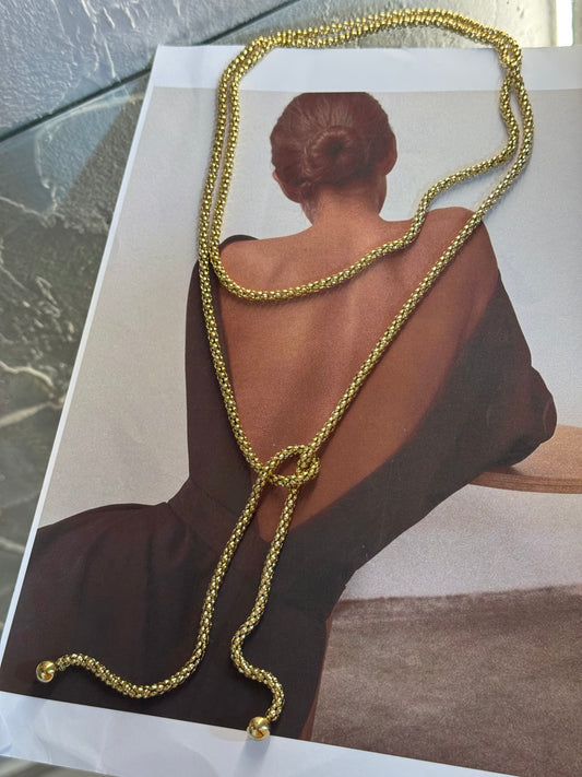 Serpent Lariat-κολιέ stainless steel