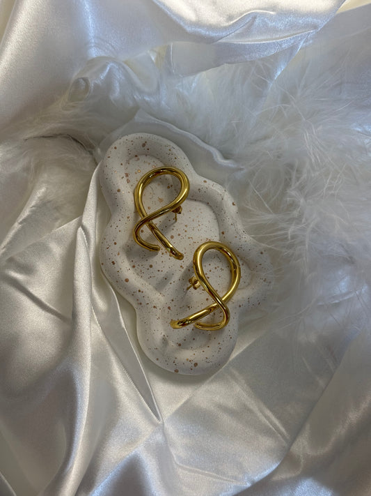 Loop Twist -σκουλαρίκια stainless steel