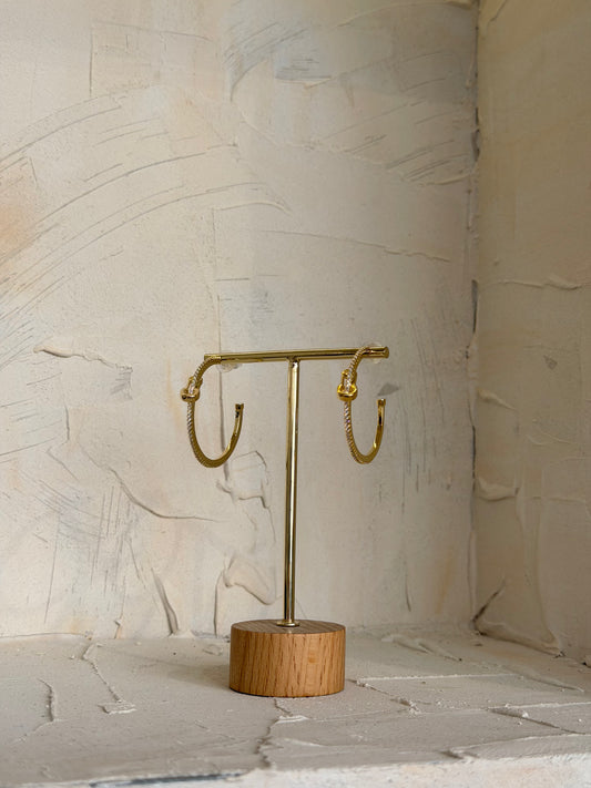 Knot Hoops – σκουλαρίκια ανθεκτικός ορείχαλκος