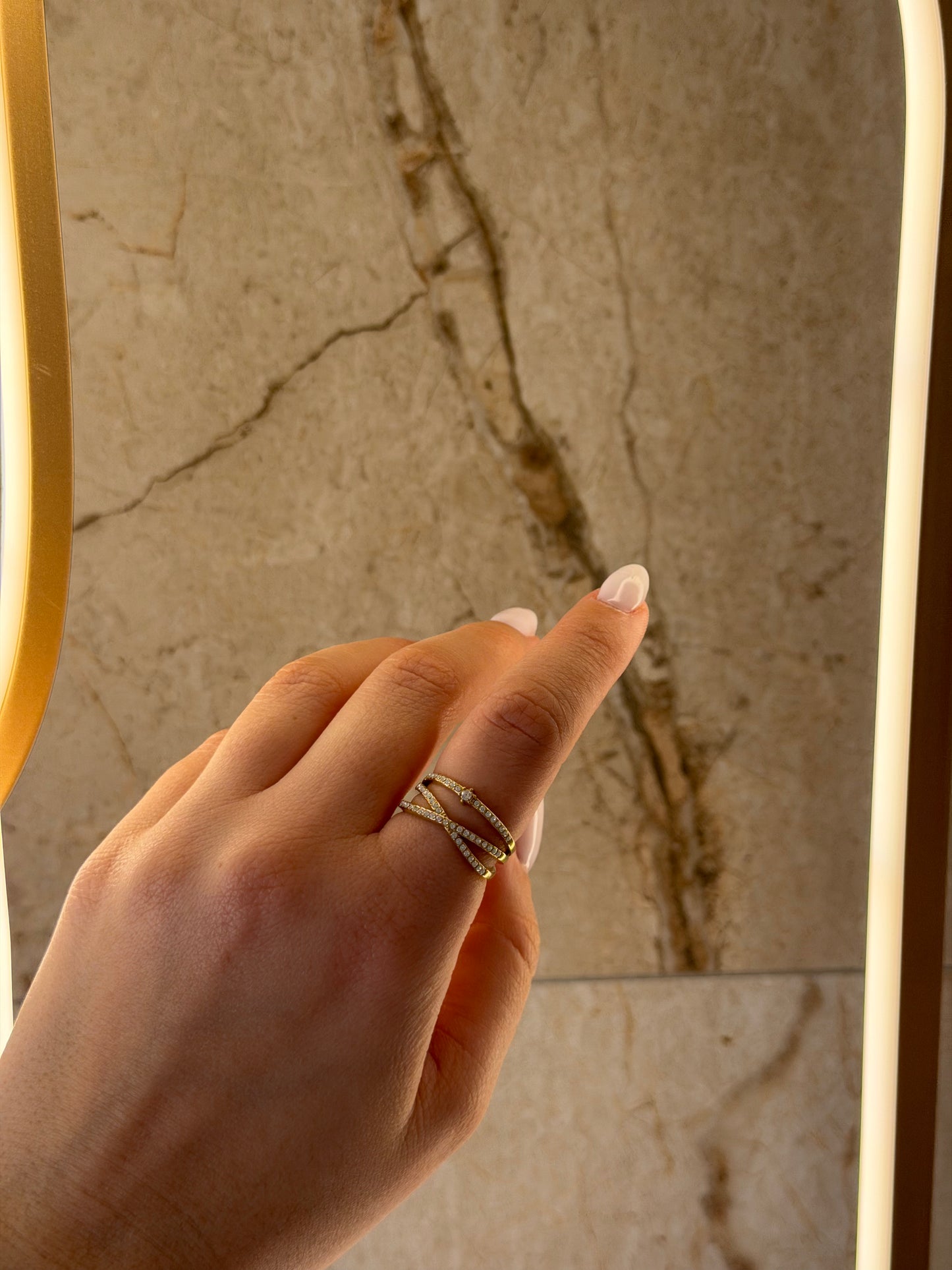 Layered Poise – δαχτυλίδι stainless steel