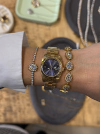 Allegra Gold Blue (small) - Premium Ρολόι Stainless Steel