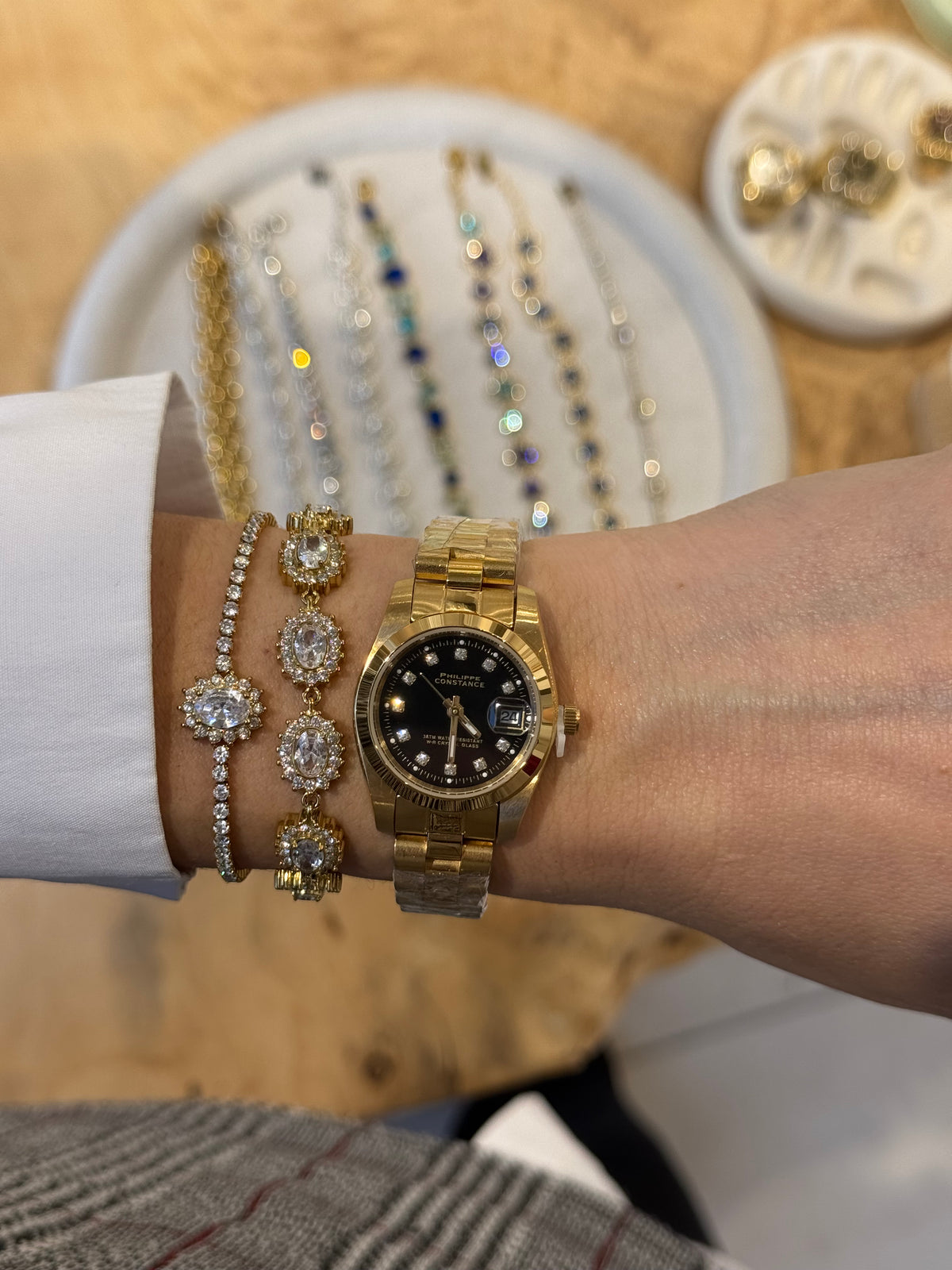 Verona Gold Black (small) - Premium Ρολόι Stainless Steel